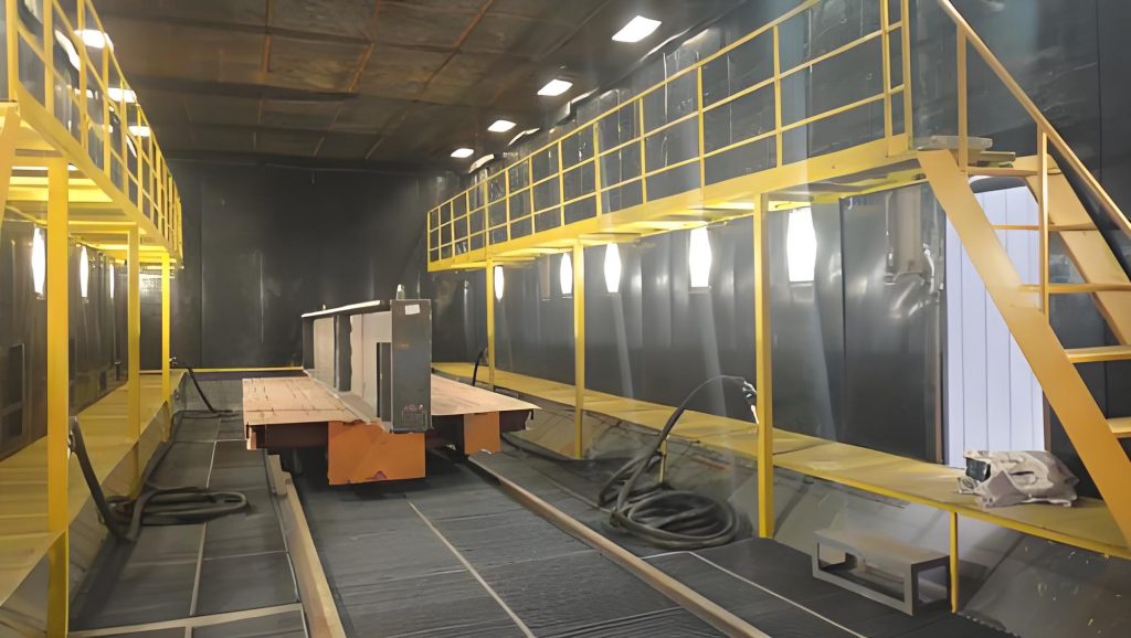 機(jī)械刮板回收噴砂房